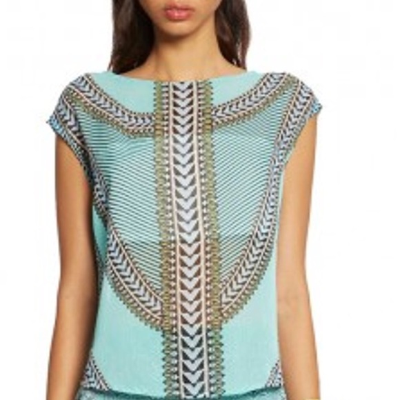 Mara Hoffman Tops - Mara Hoffman turquoise printed top